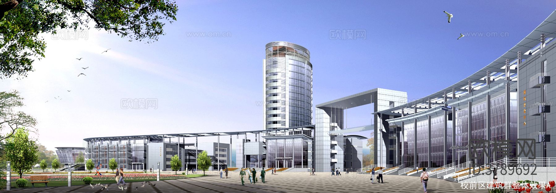 大学汽车学院效果图下载（渲染图1）