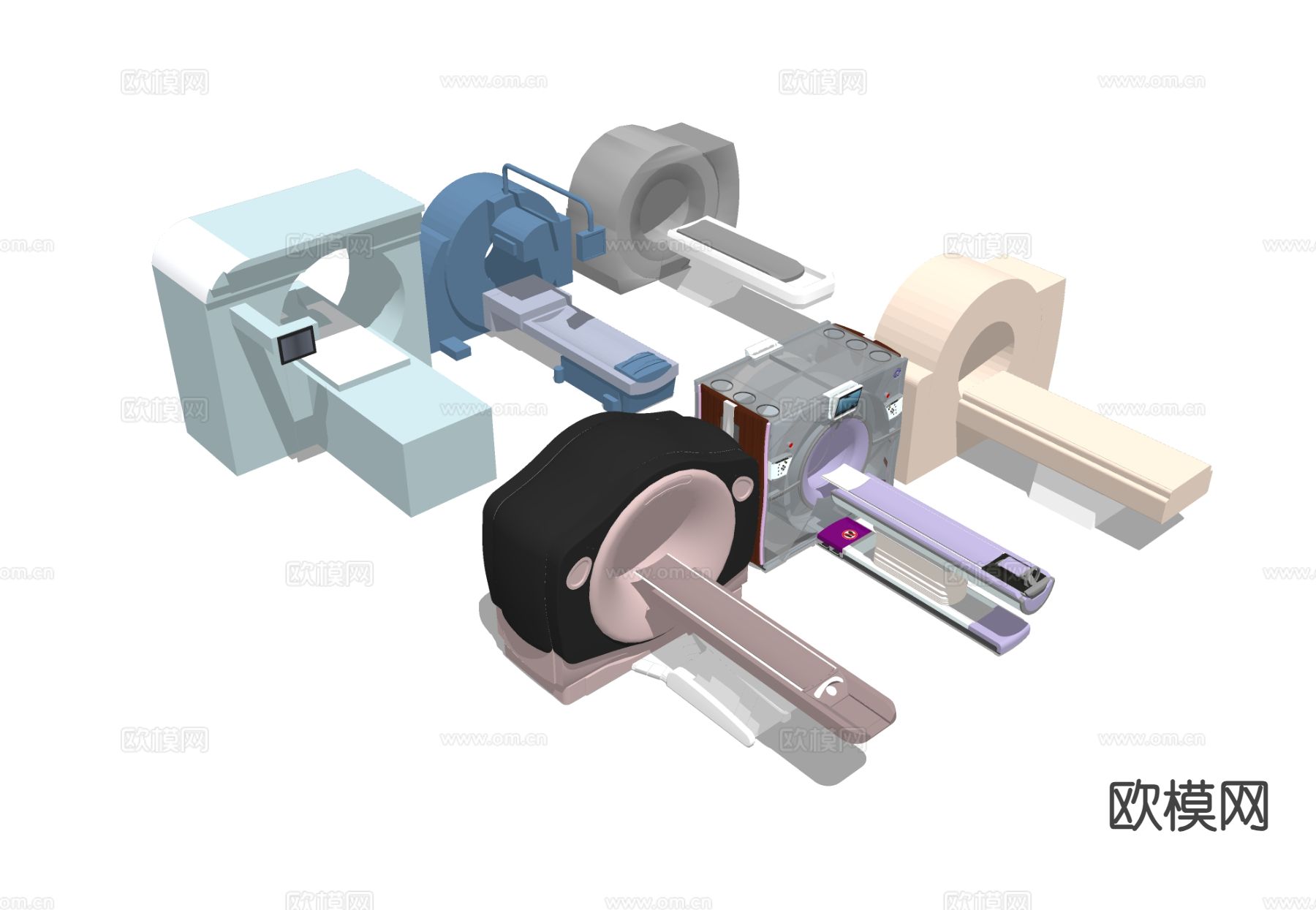 CT扫描机 医疗设备su模型
