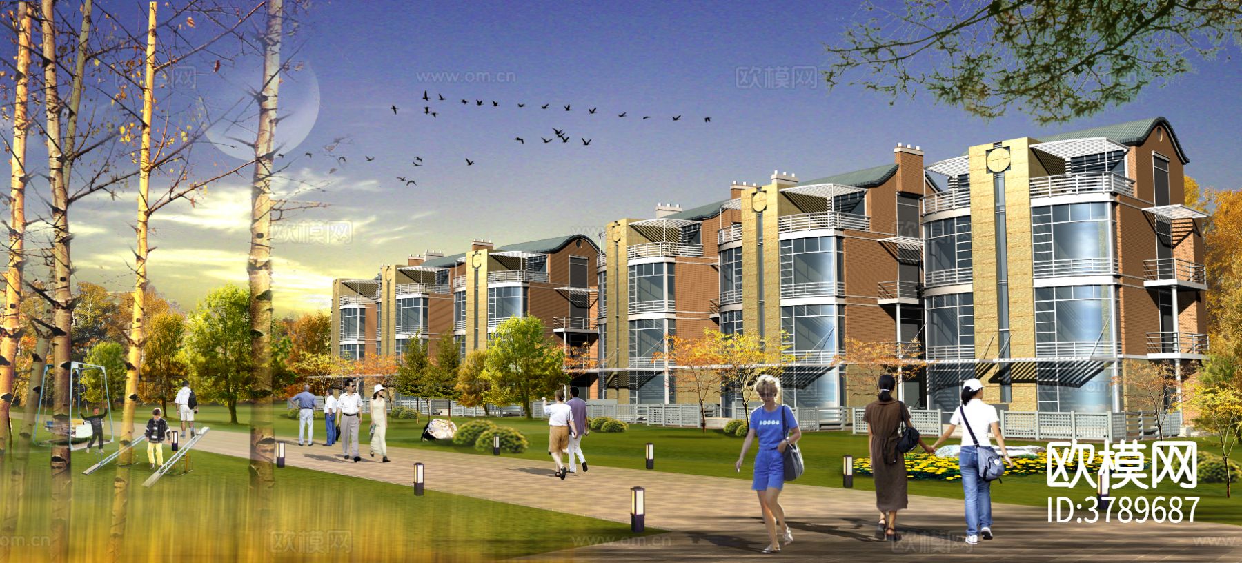 北京鸿发别墅效果图下载（渲染图6）