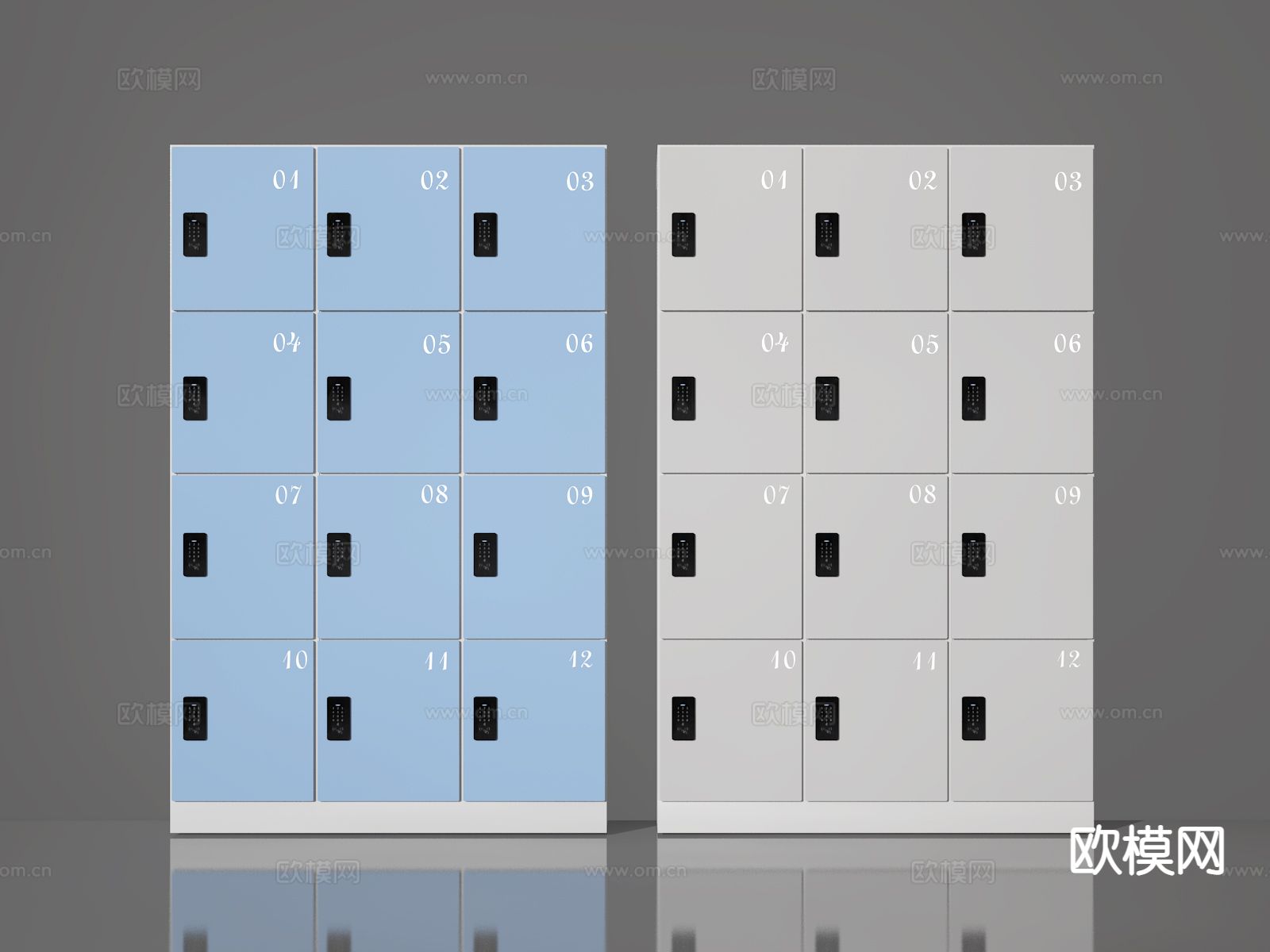更衣柜 储物柜 密码柜 寄存柜3d模型
