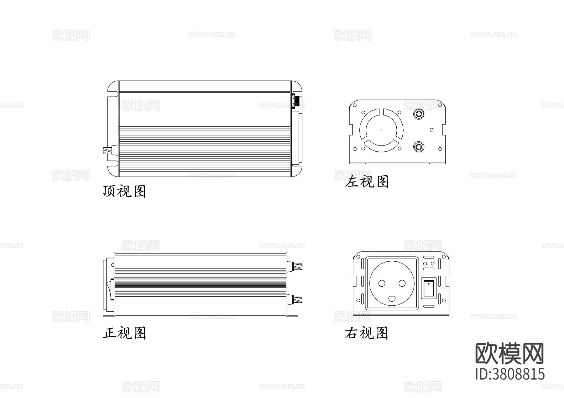 电源逆变器平面图 电源逆变器结构图