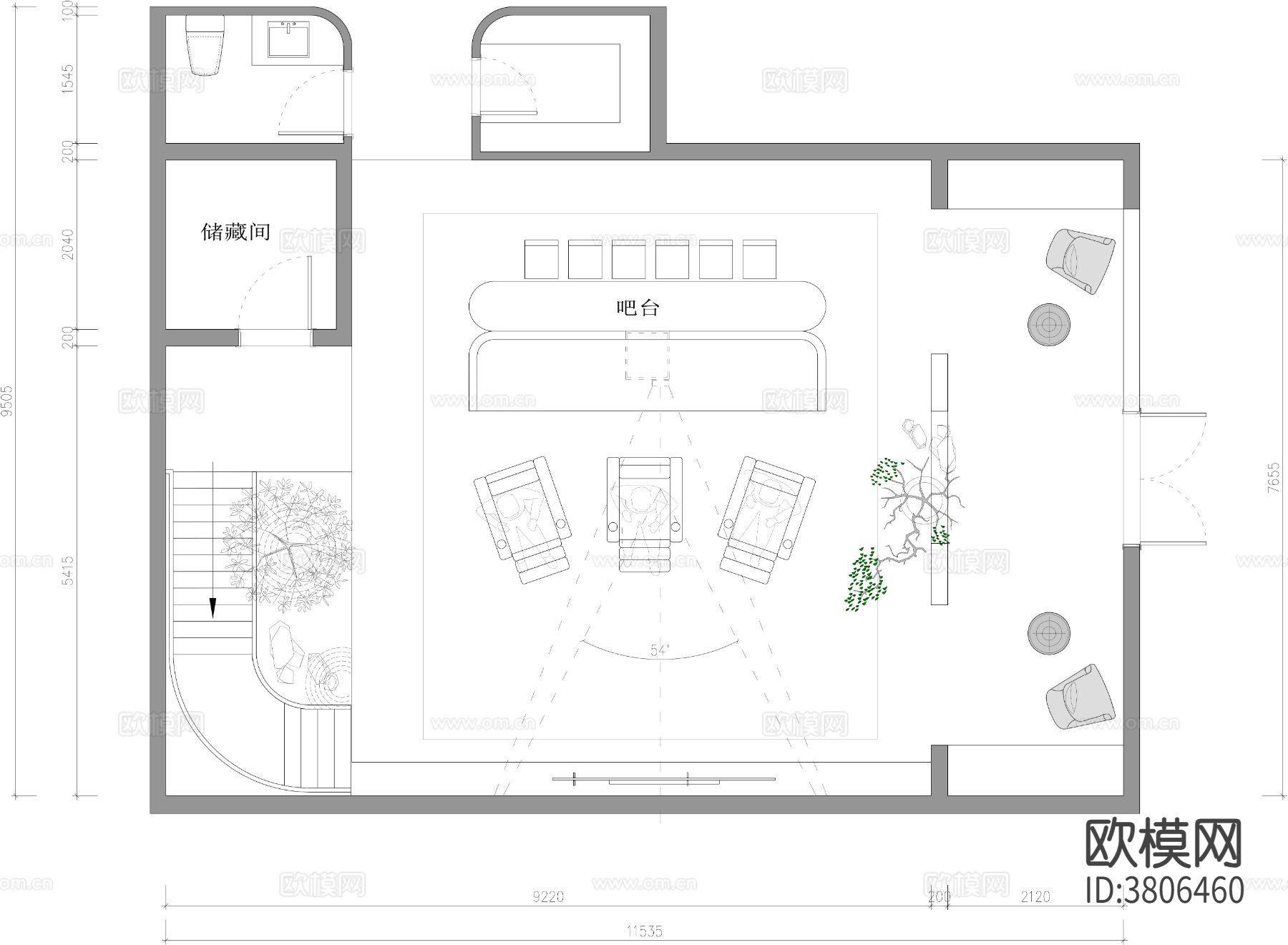 家庭影庭 KTV别墅影音CAD平面图