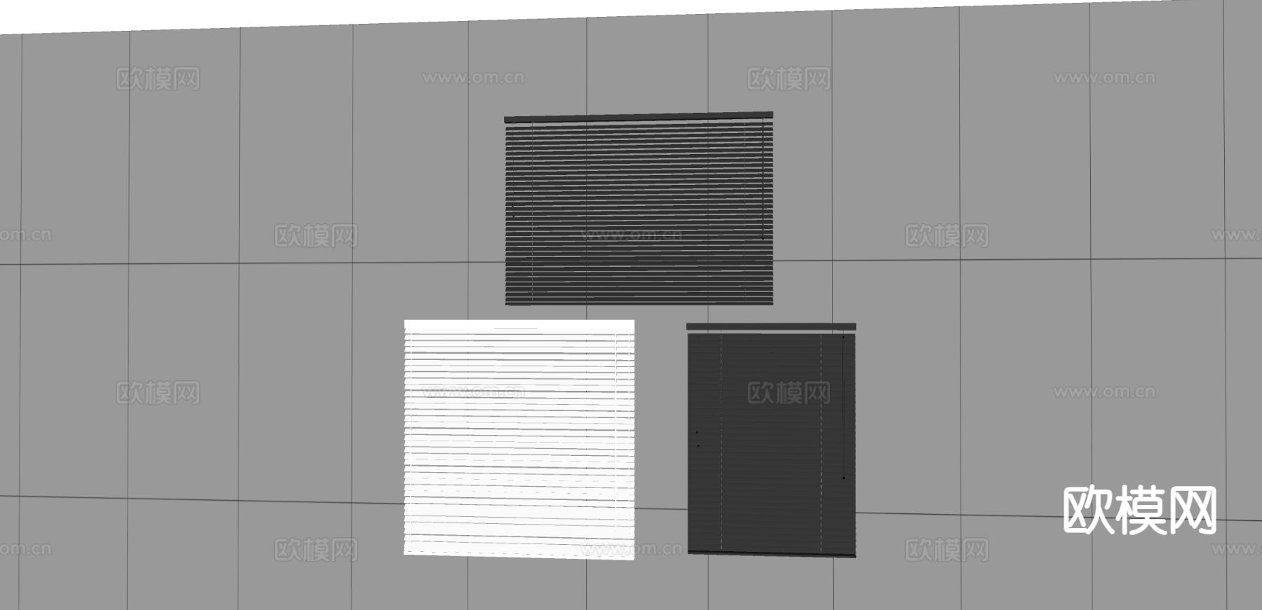 百叶帘卷帘 拉帘遮阳帘su模型