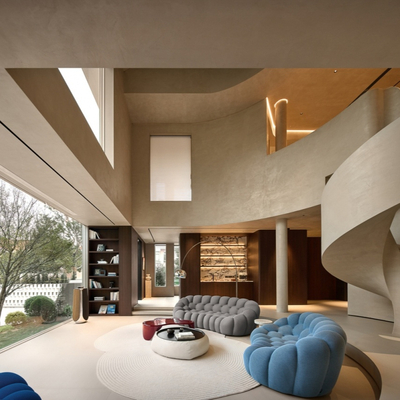 哲迳建筑设计|别墅客厅