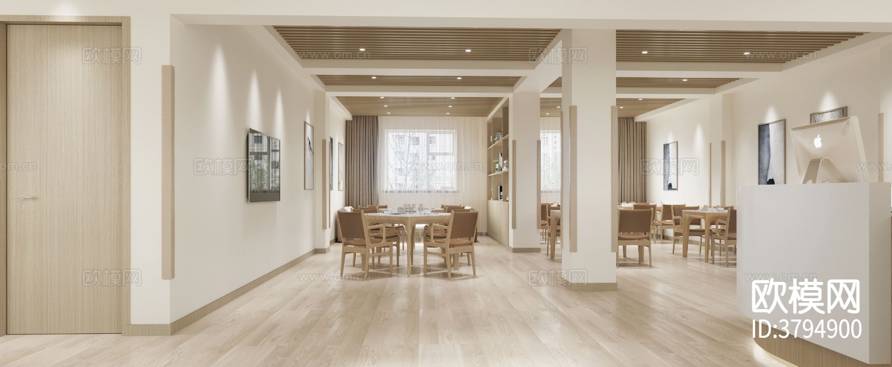 老年公寓 疗养院 养老院效果图下载（渲染图2）