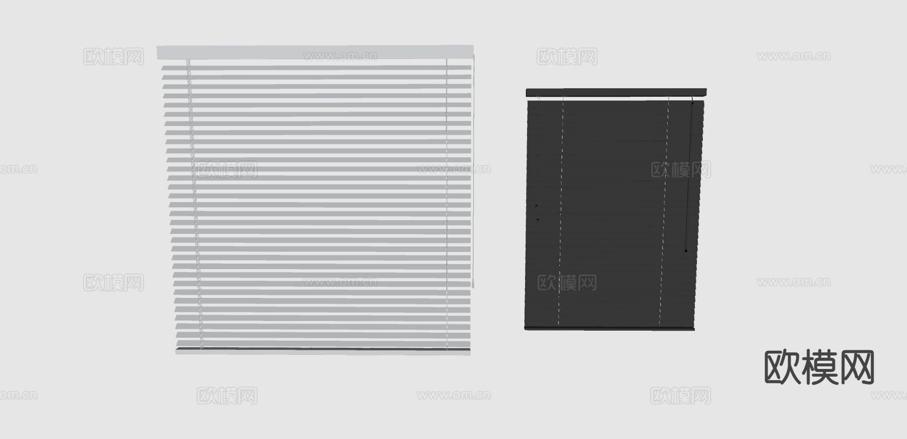百叶帘 卷帘 拉帘 遮阳帘su模型