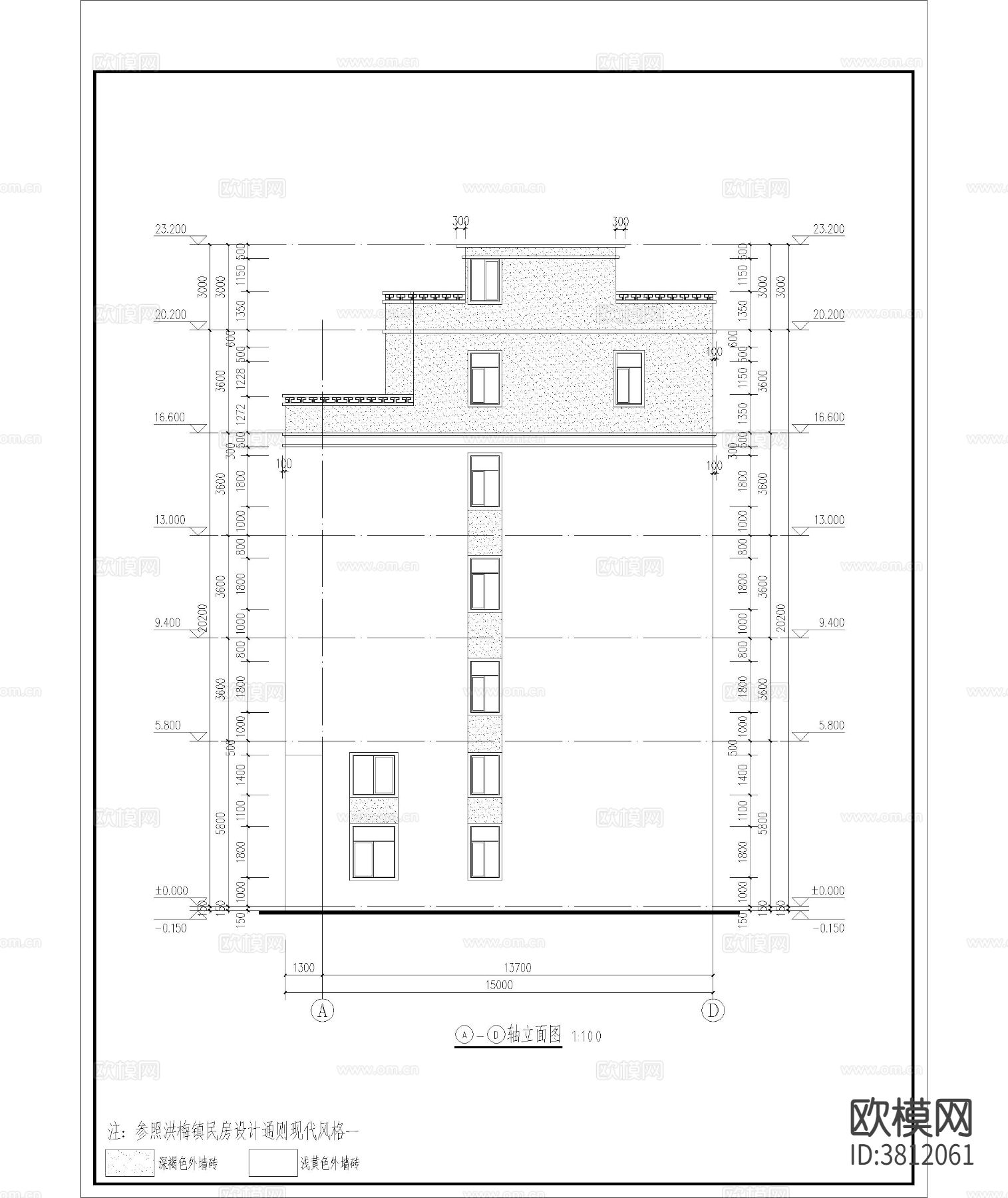 私宅住宅楼建筑cad施工图