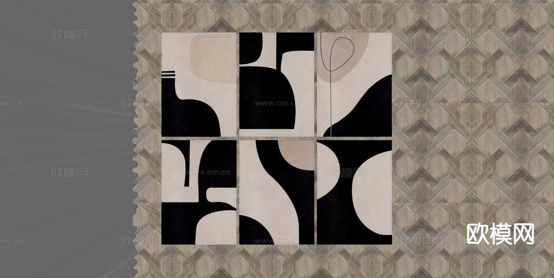 现代地毯su模型下载（渲染图1）