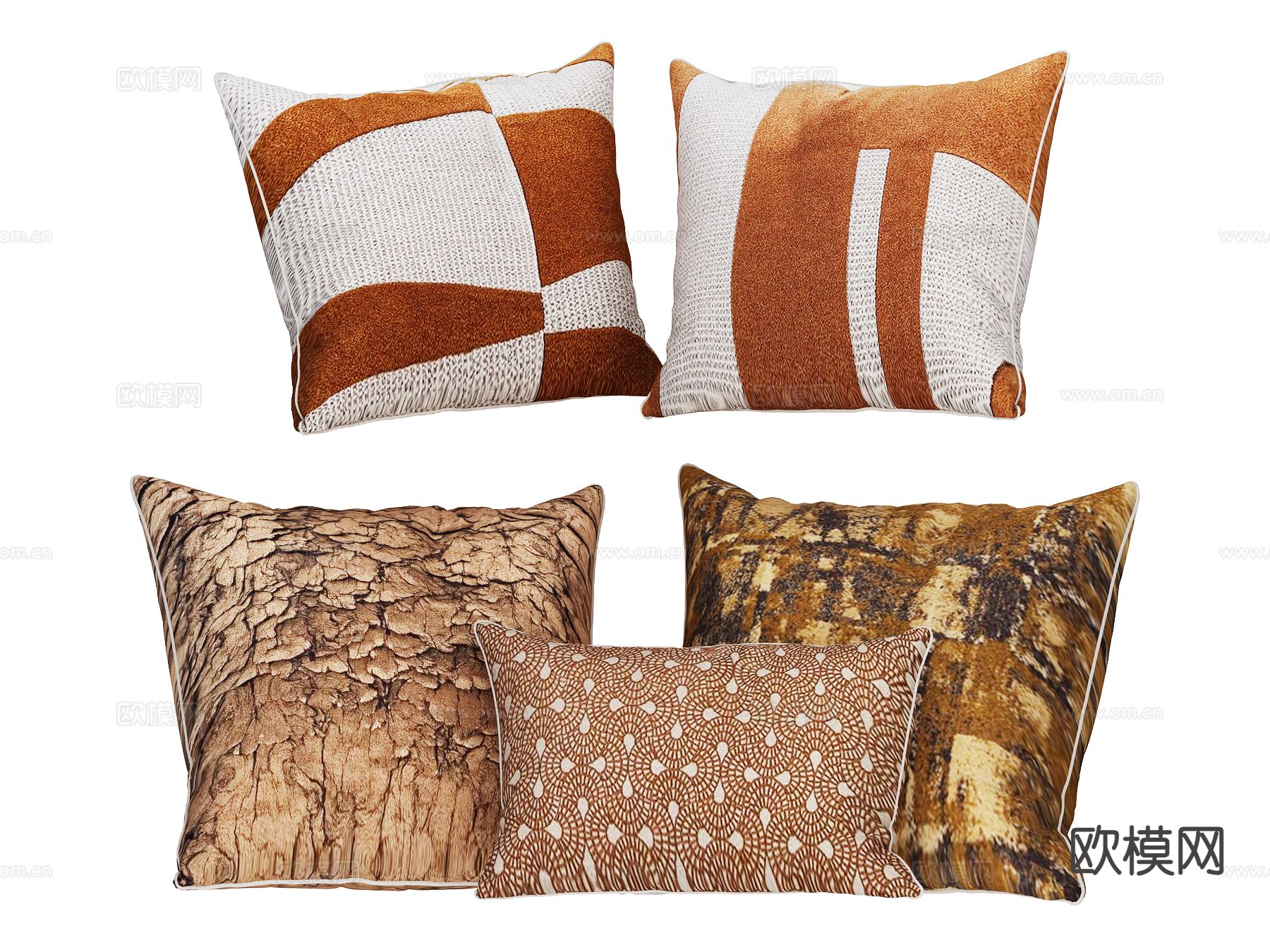 现代抱枕 靠枕 枕头su模型下载（渲染图2）