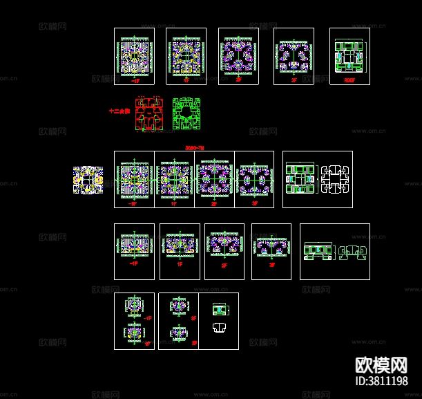 光明12合院CAD施工图