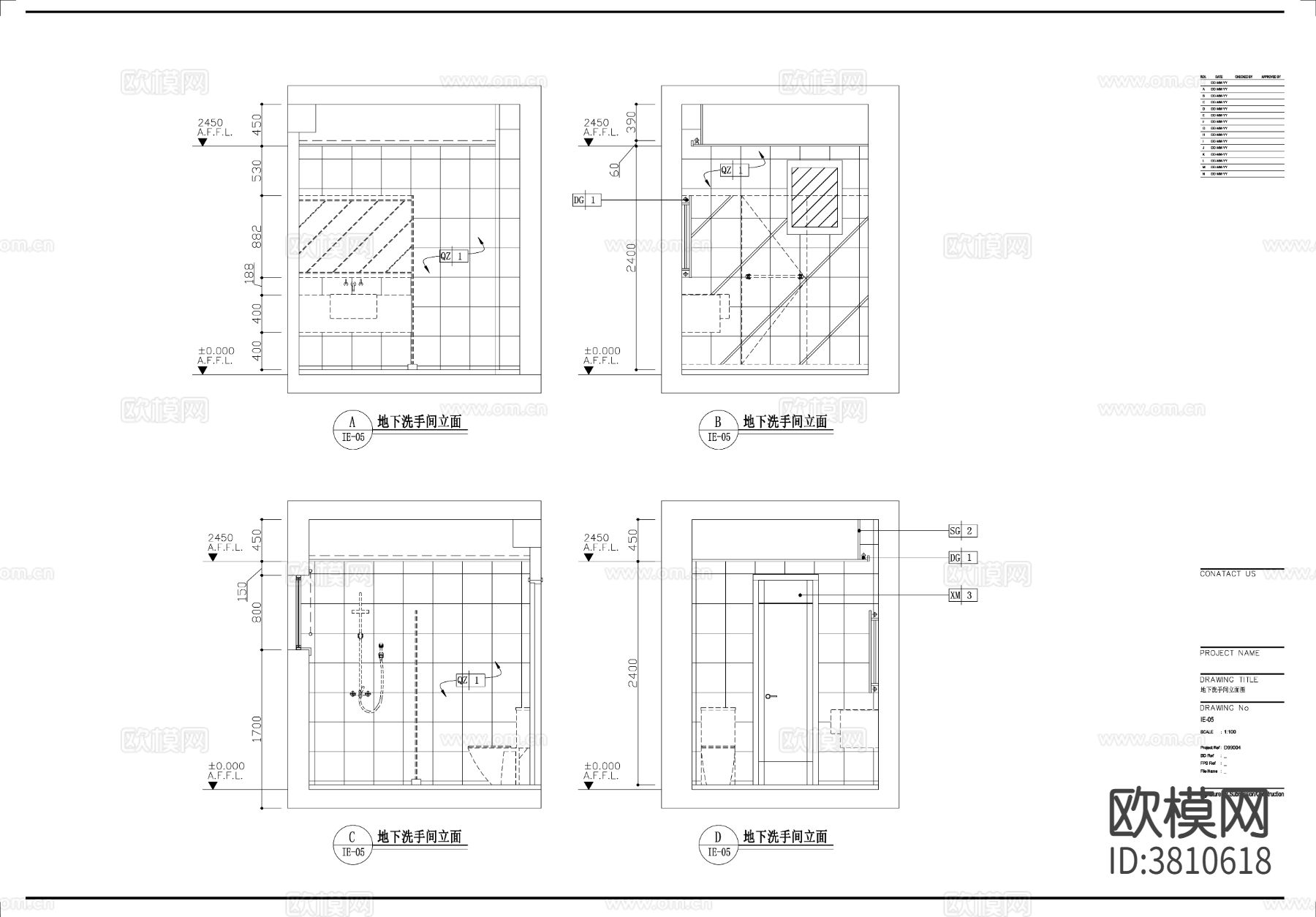 现代别墅整体装饰cad施工图