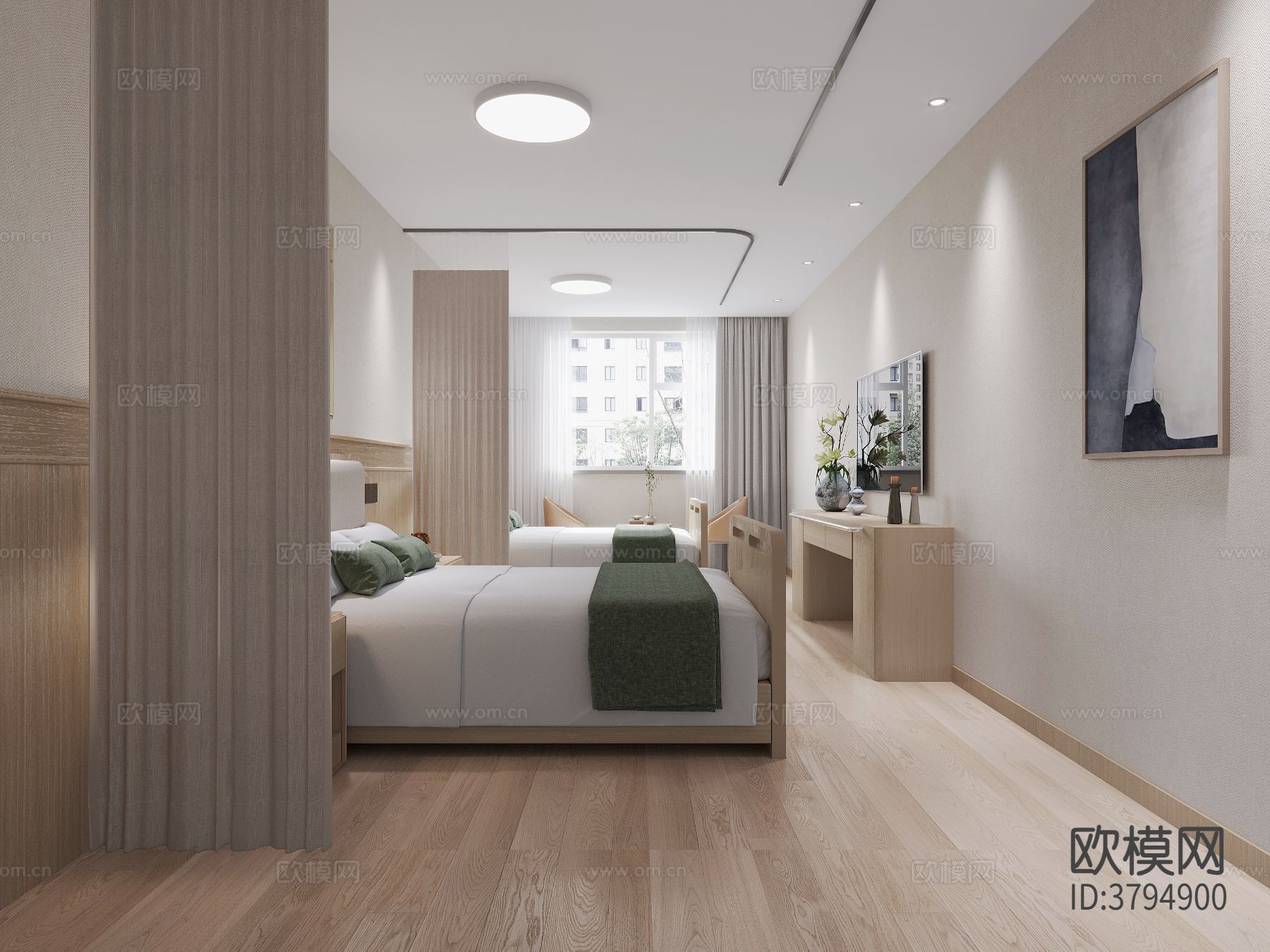 老年公寓 疗养院 养老院效果图下载（渲染图5）