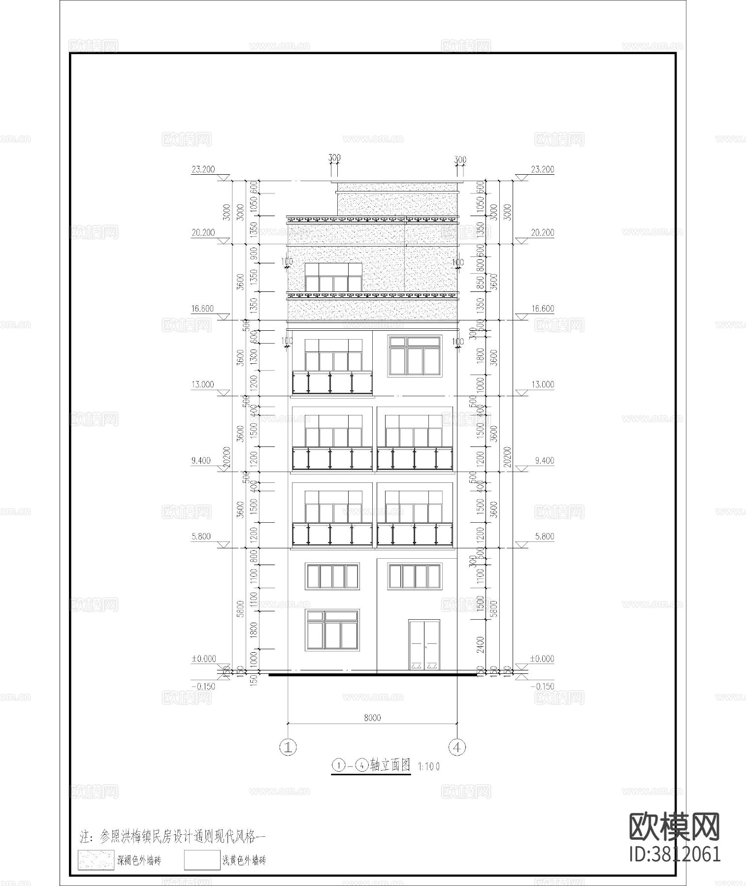 私宅住宅楼建筑cad施工图