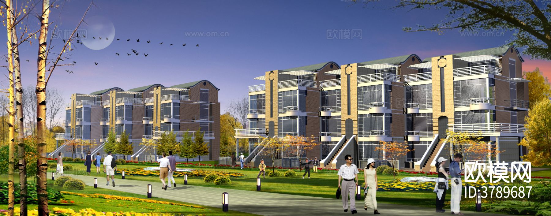 北京鸿发别墅效果图下载（渲染图4）