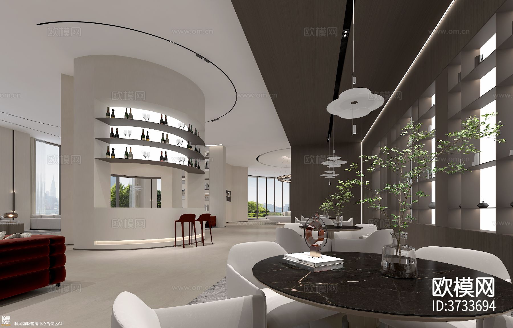 现代营销中心沙盘效果图下载（渲染图6）