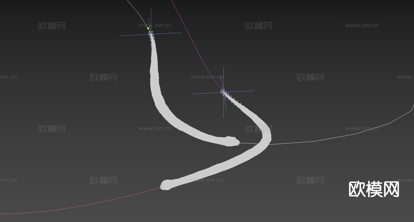 双蛇金饰 金蛇 中式祥纹免费3d模型