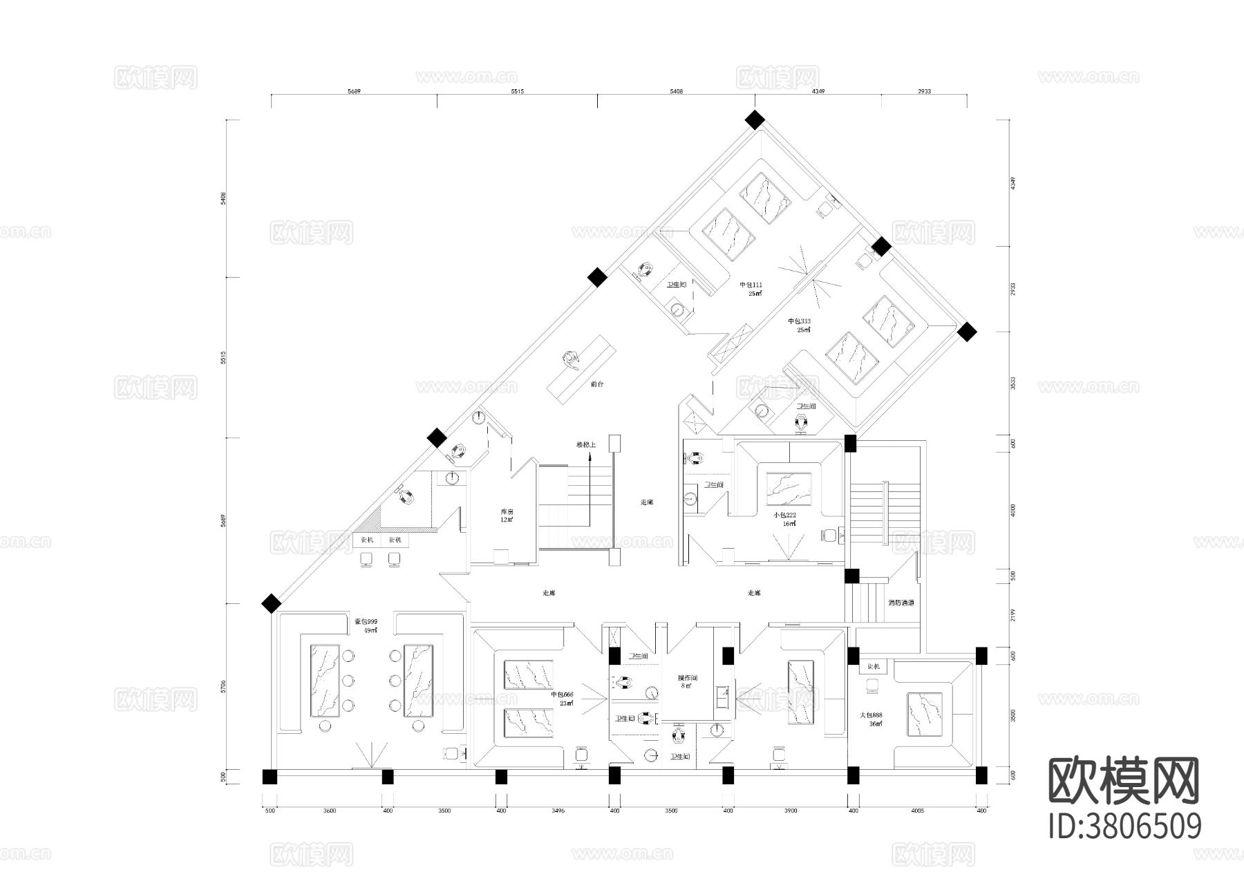 ktvCAD平面图下载（渲染图1）