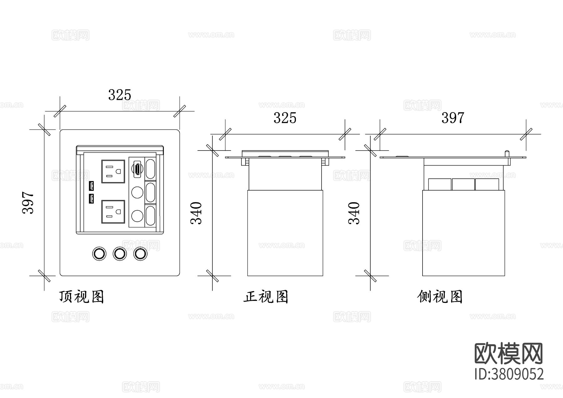 电缆柜平面图 电缆柜结构图下载