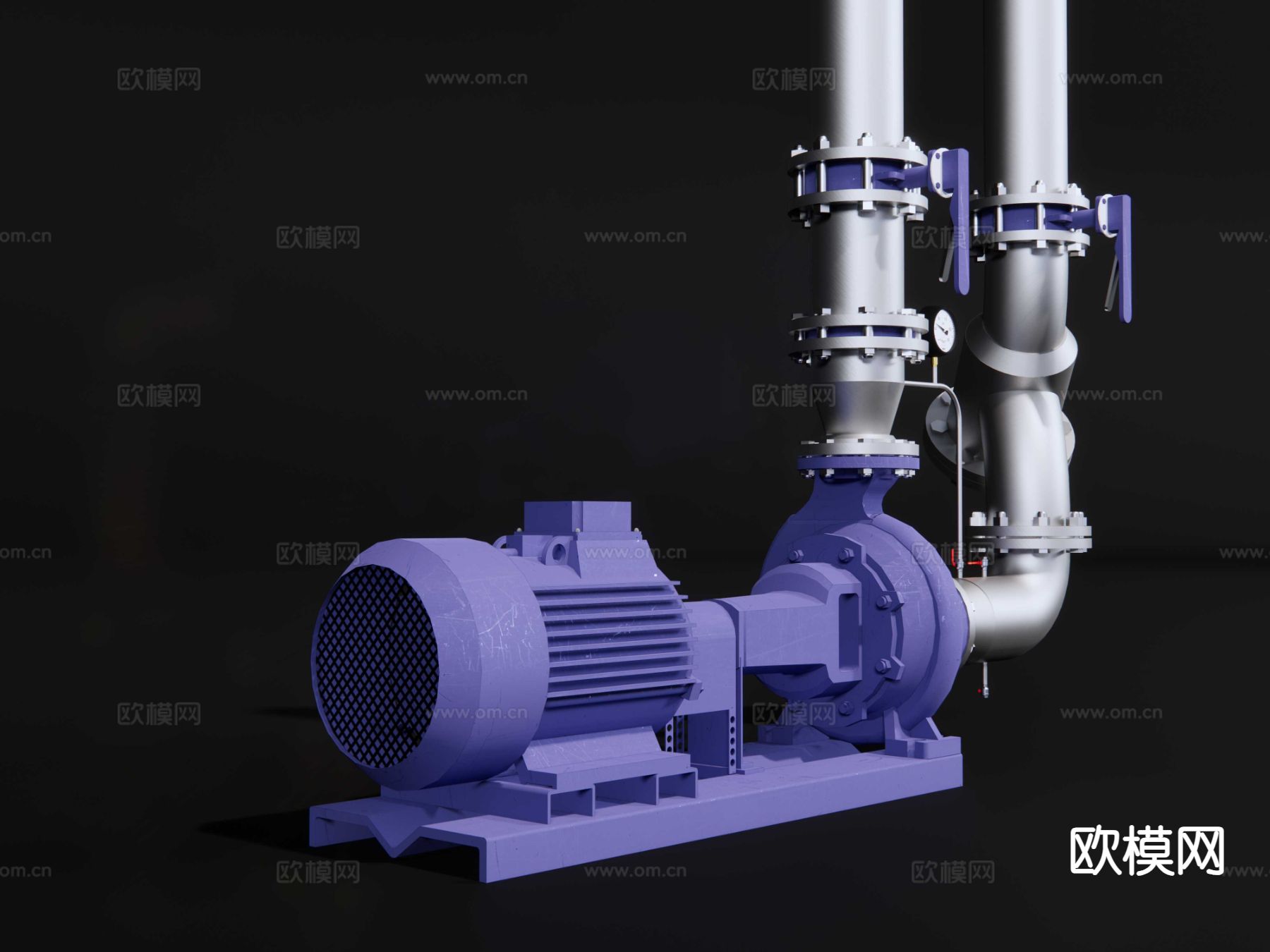 离心泵 水泵 增压泵su模型下载（渲染图5）