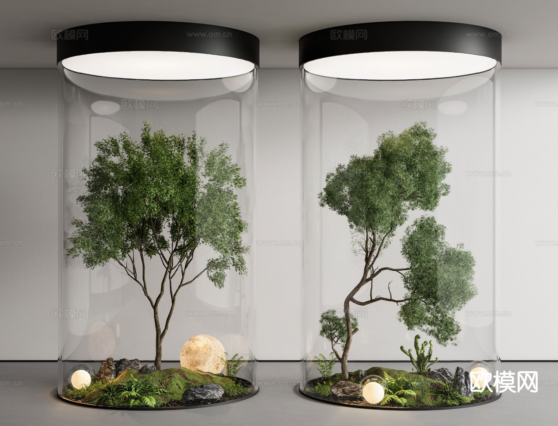 景观造景 庭院小品 植物堆3d模型