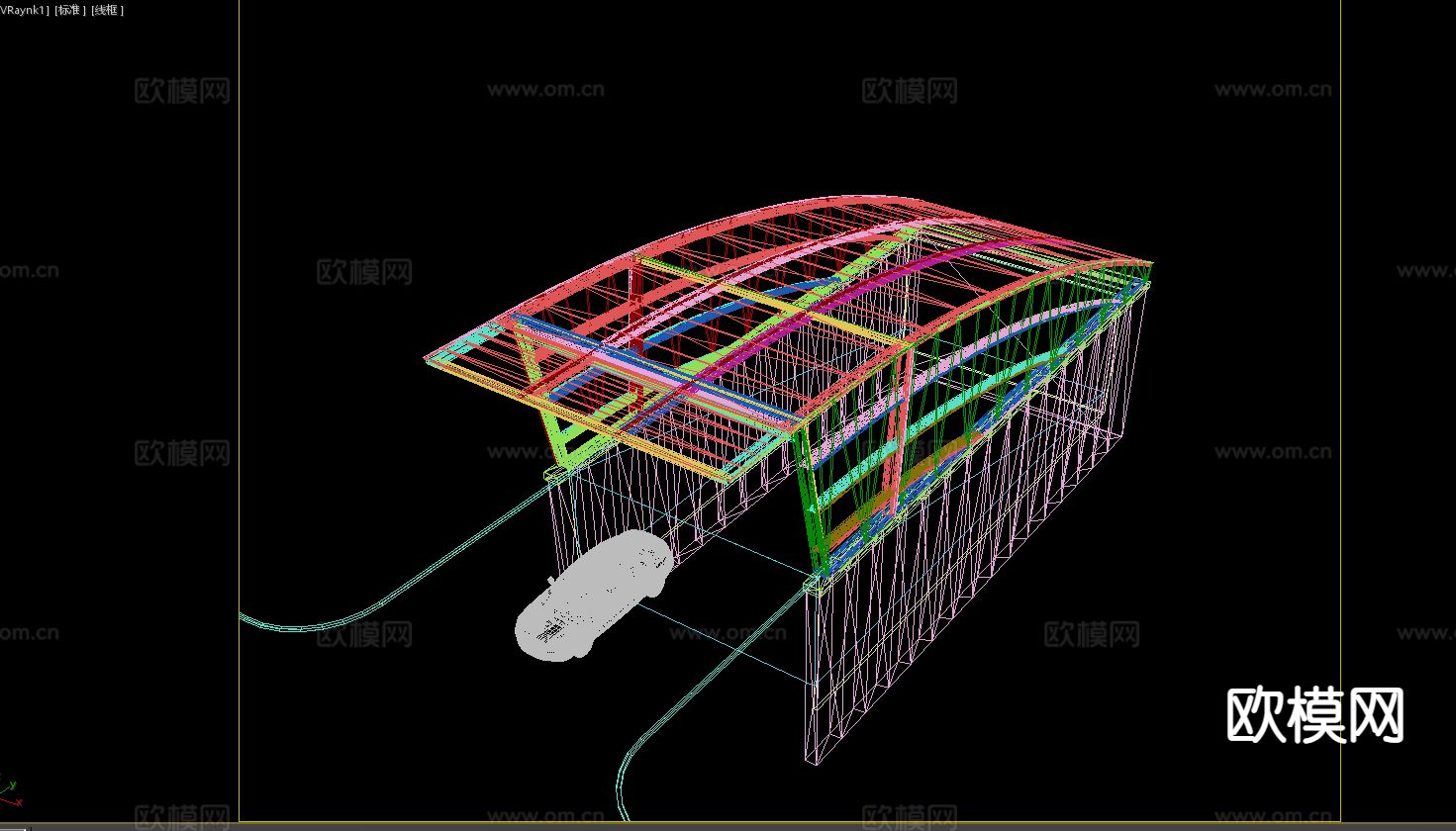 地下车库 停车场出入口3d模型