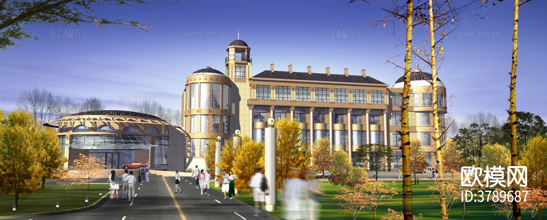 北京鸿发别墅效果图下载（渲染图1）