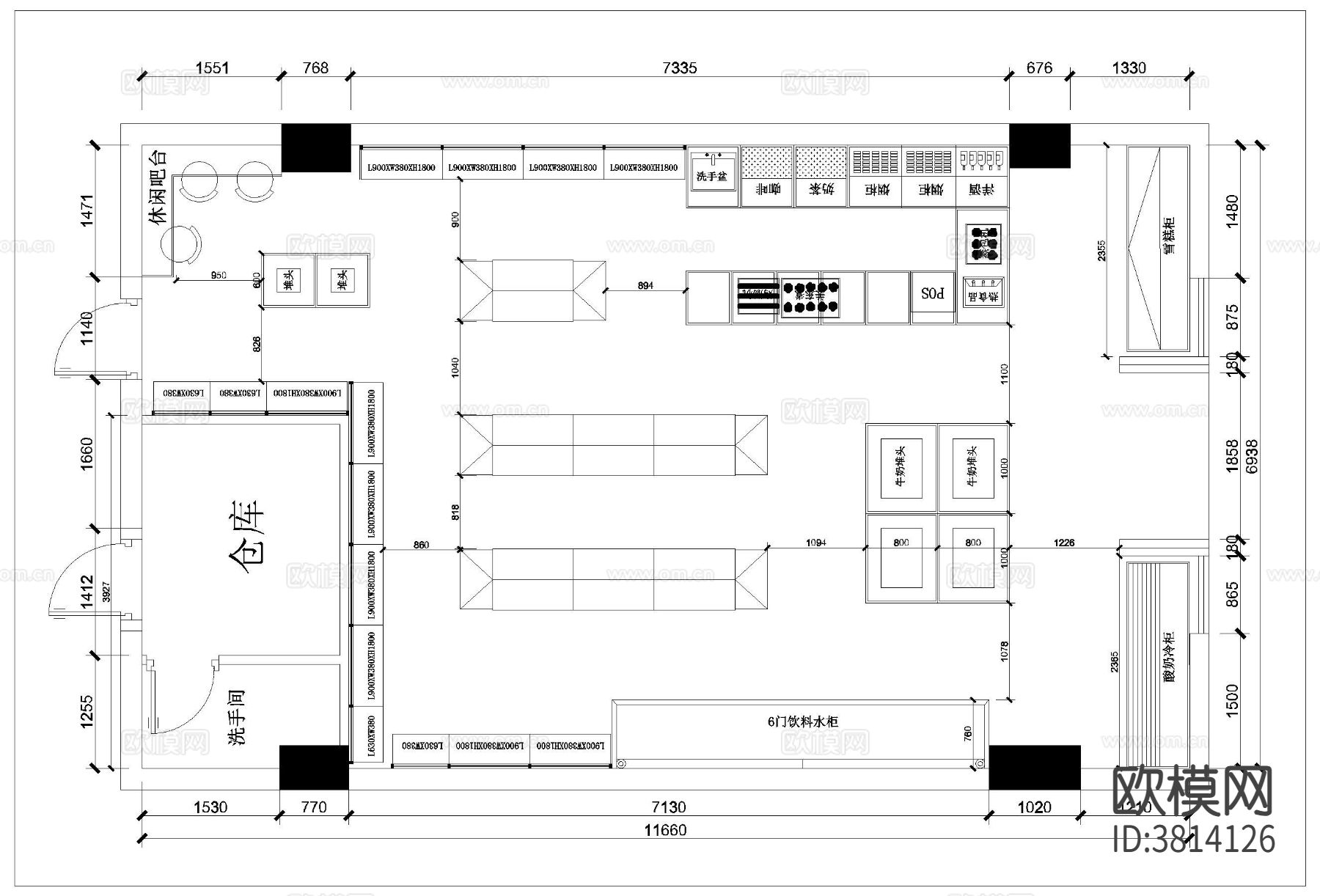 便利店 零食店 超市CAD施工图