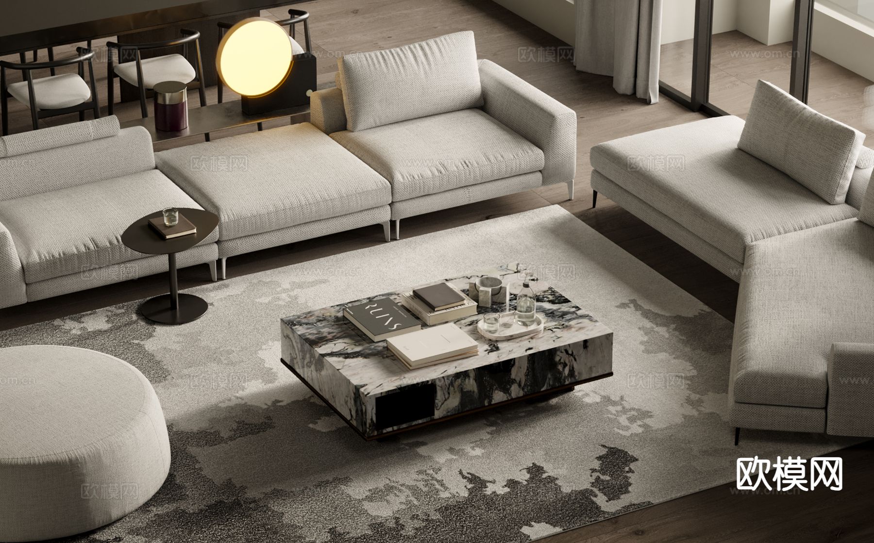 minotti 组合沙发3d模型