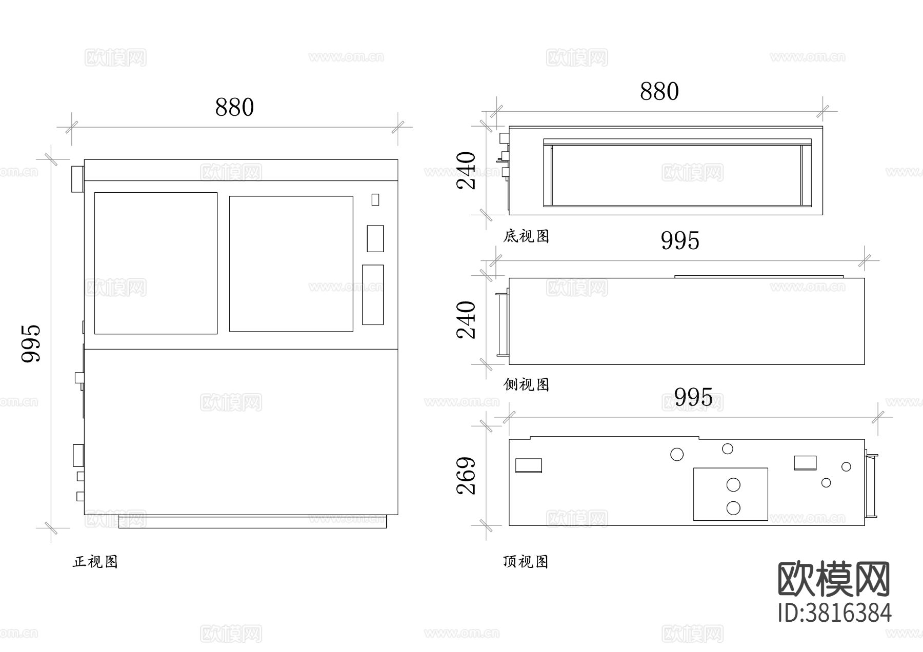 隐藏分体空调平面图 分体空调结构图下载