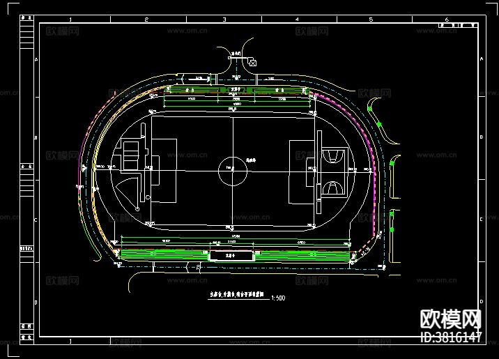 体育场全套建筑cad施工图