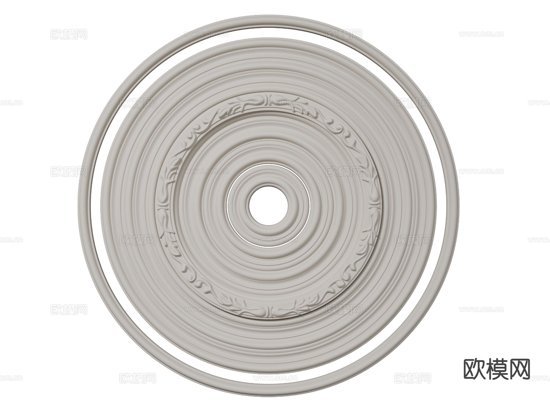 欧式灯盘 圆形灯盘3d模型