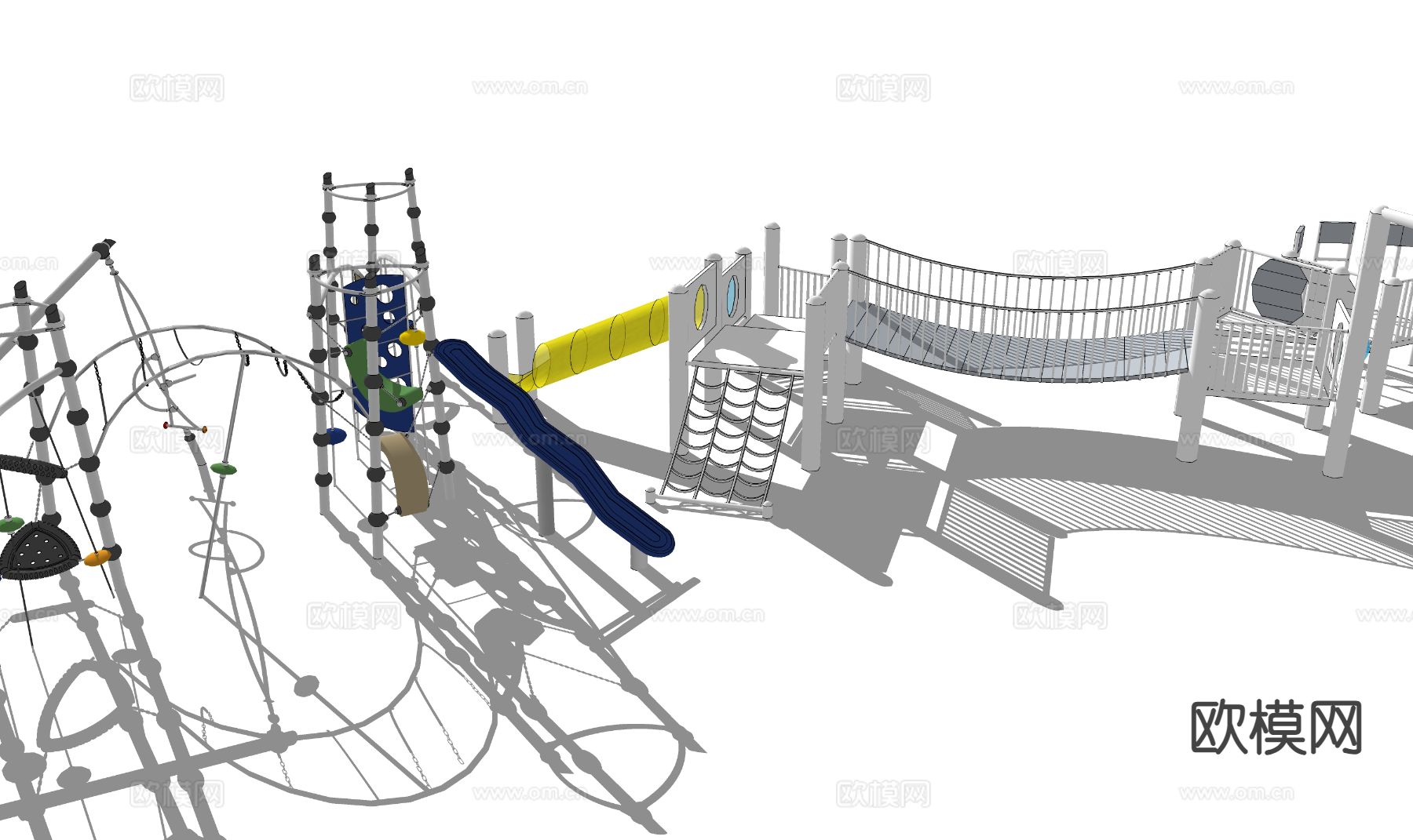 滑滑梯 游乐设备su模型