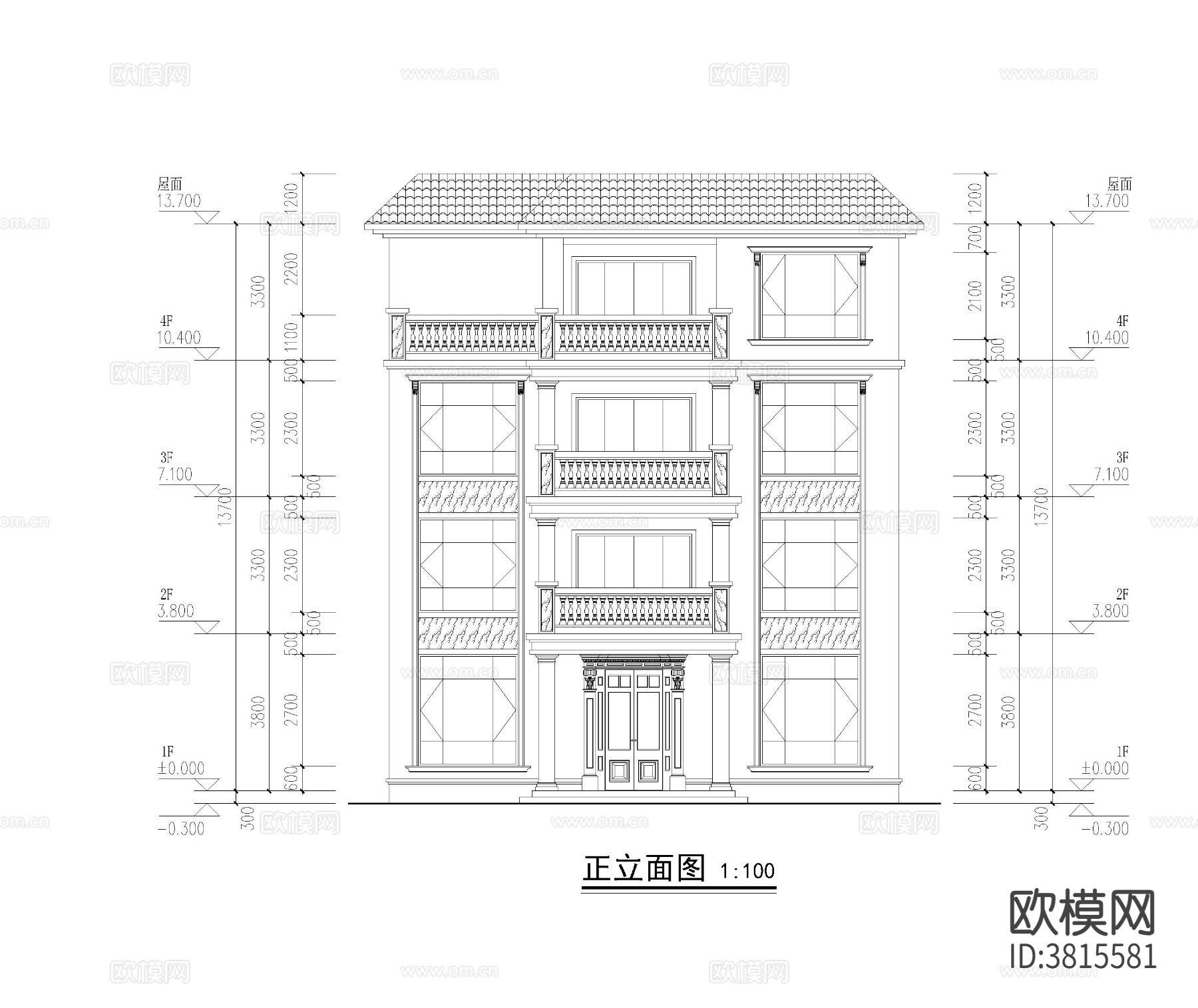 别墅自建房建筑cad施工图