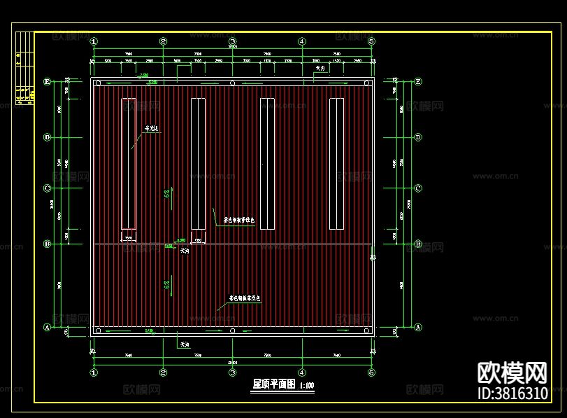 长30米 宽26.5米 1层游泳池建筑cad施工图