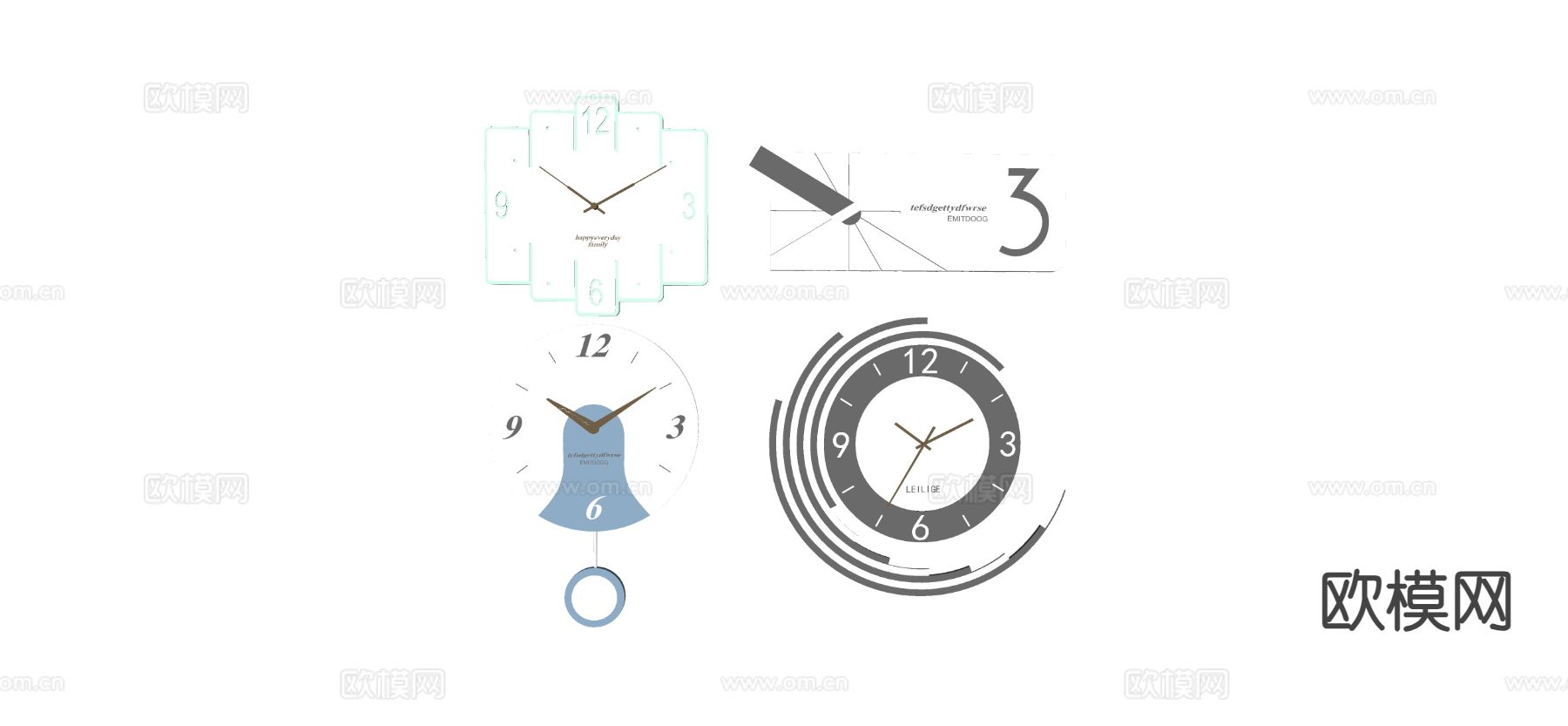 钟表 时钟 挂钟su模型