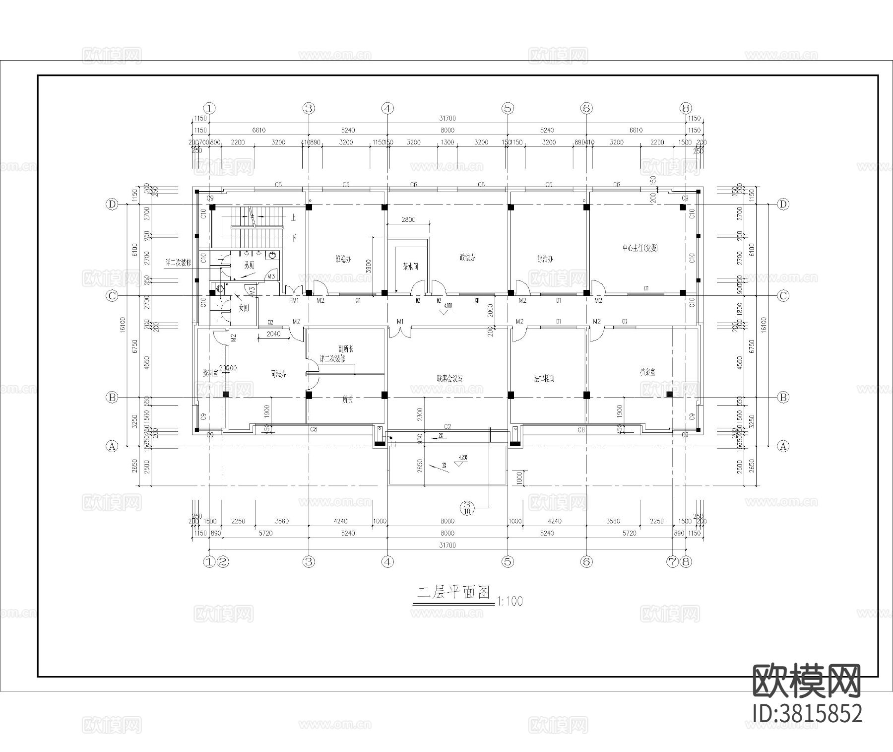 办公楼建筑cad施工图