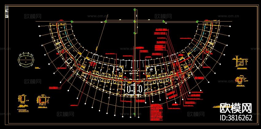 某大型31989平米综合甲级体育馆电力平面图下载（渲染图3）