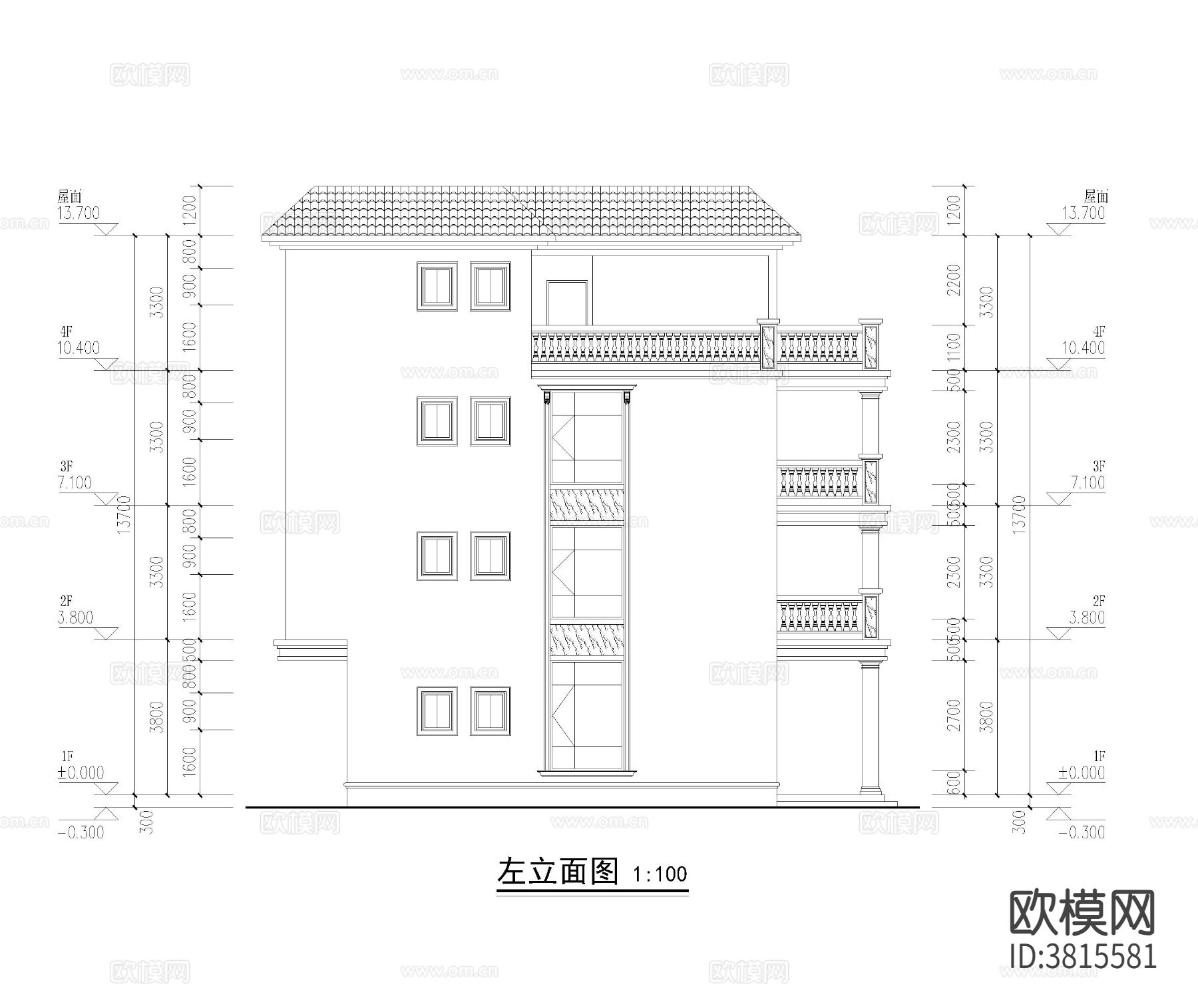 别墅自建房建筑cad施工图