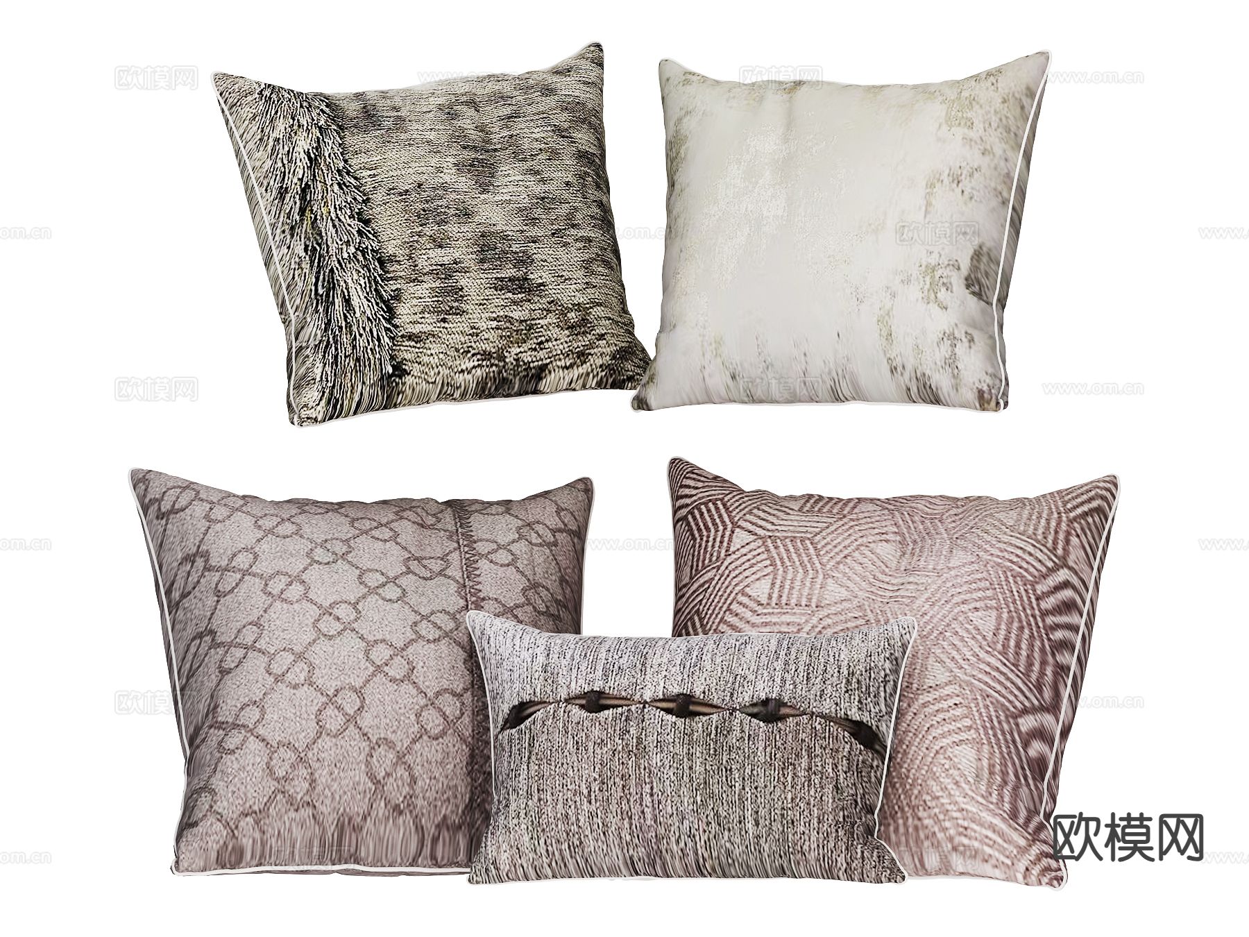 现代靠枕 抱枕su模型下载（渲染图2）