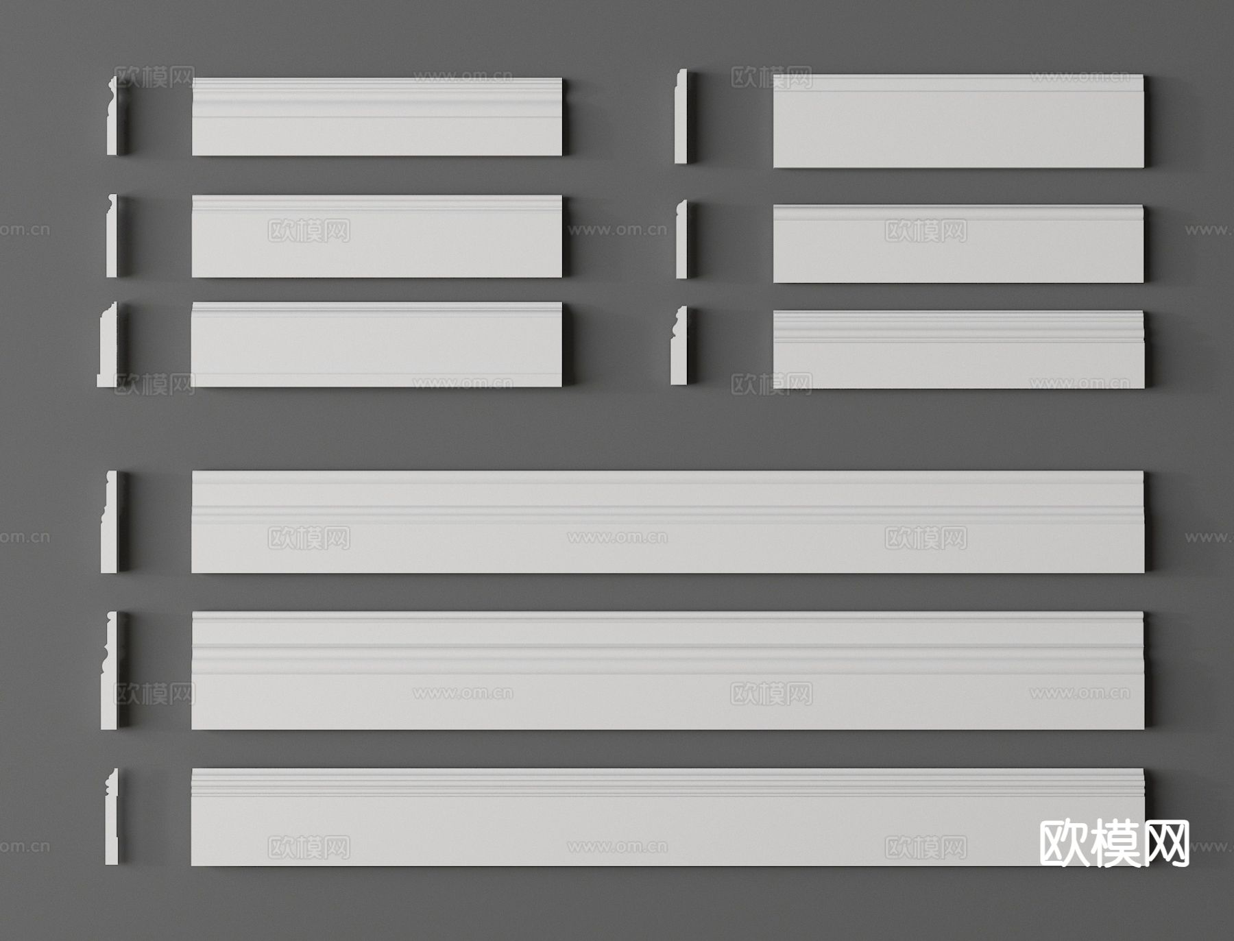 石膏线 线条 踢脚线 地脚线3d模型