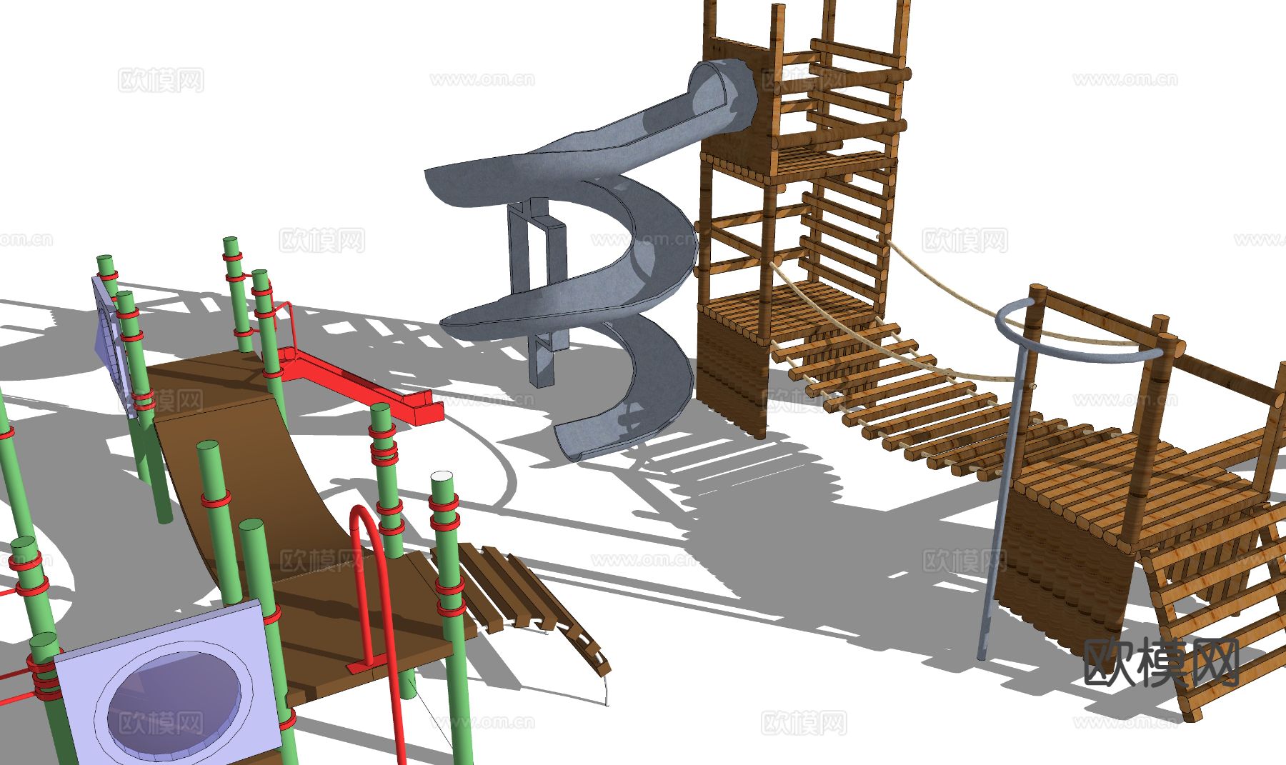 滑滑梯 游乐设备su模型