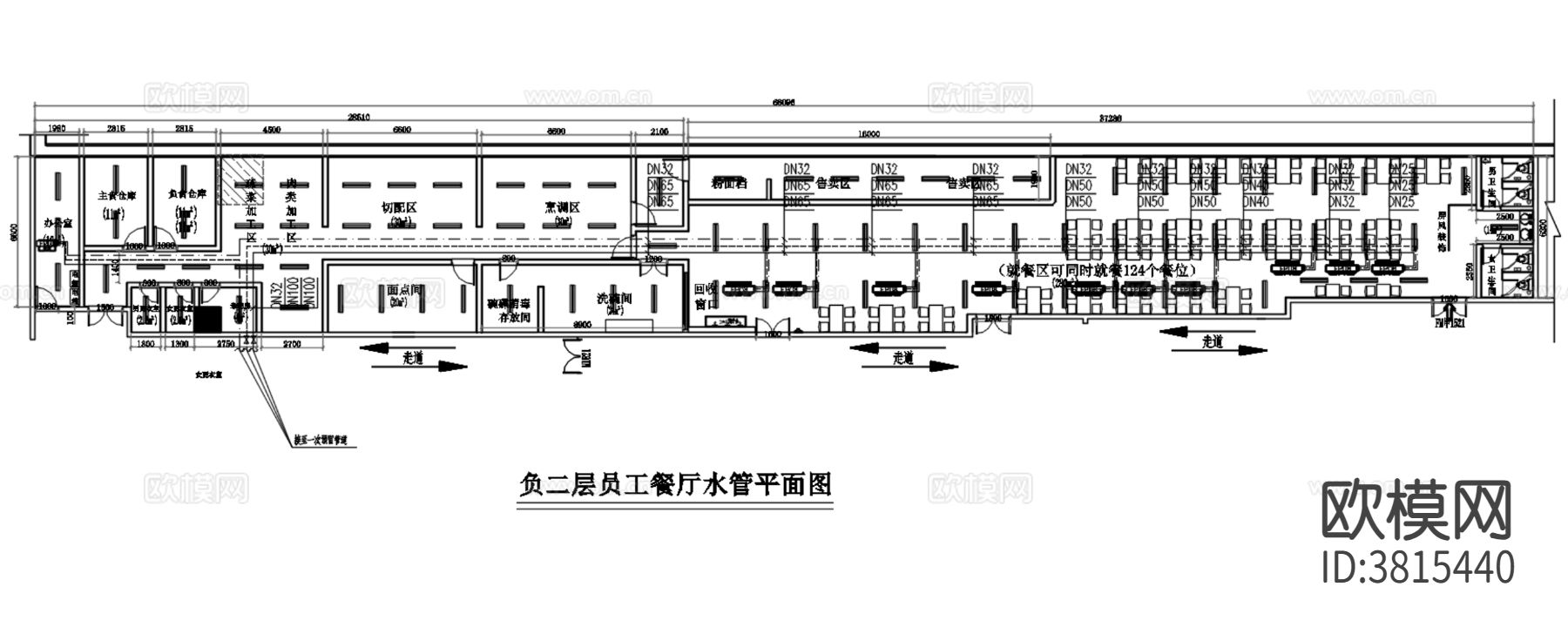 员工食堂厨房暖通设备图