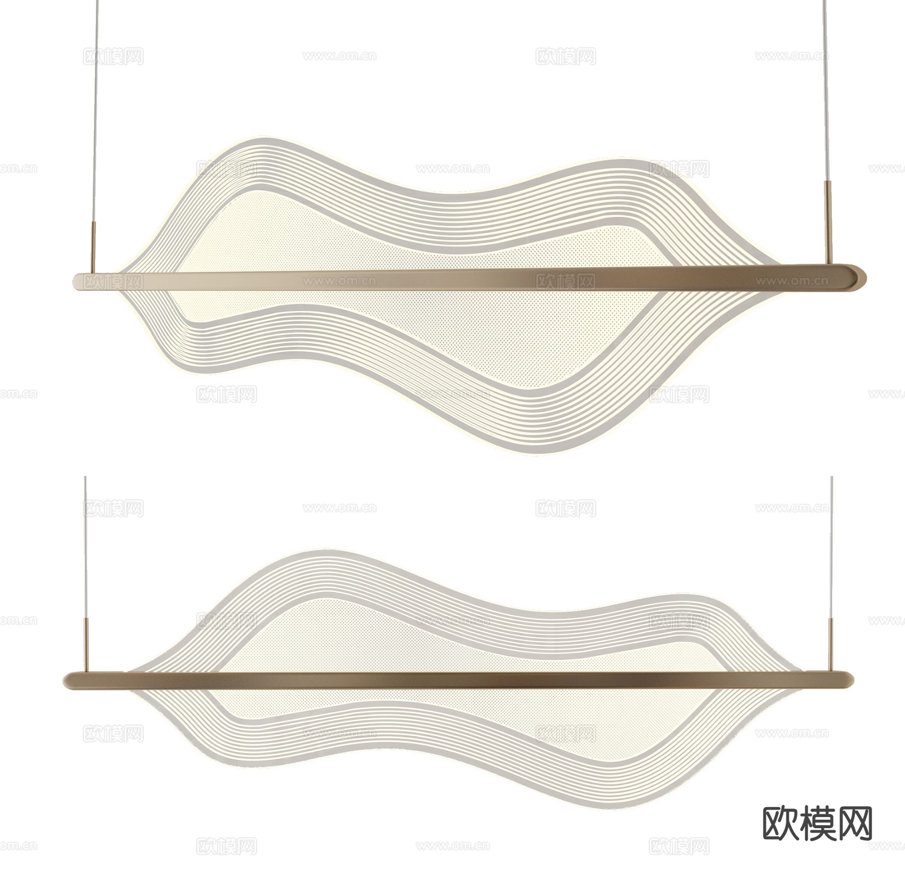 新中式吊灯su模型