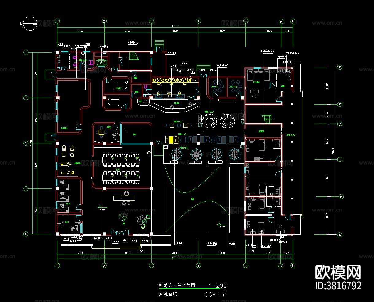 养老院建筑cad施工图