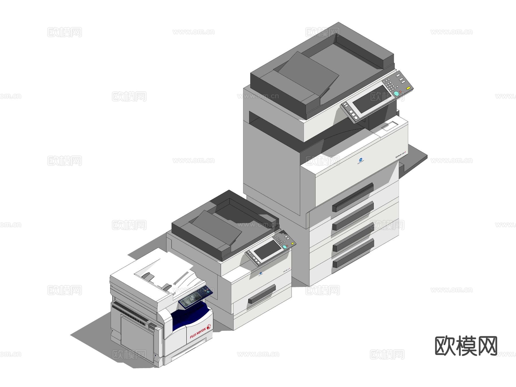 打印机 印刷机 复印机su模型