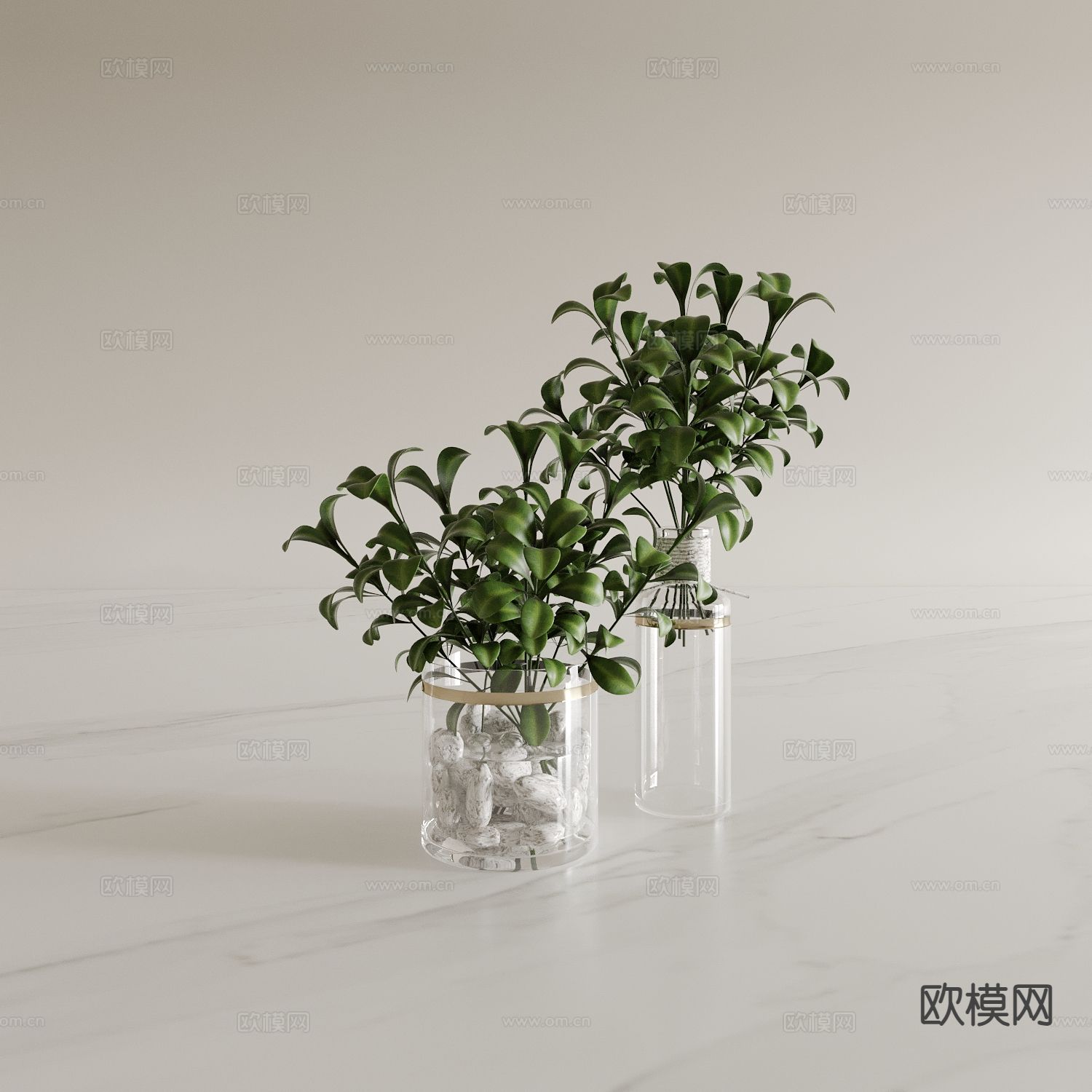 花瓶 花艺 花卉 插花 绿植3d模型