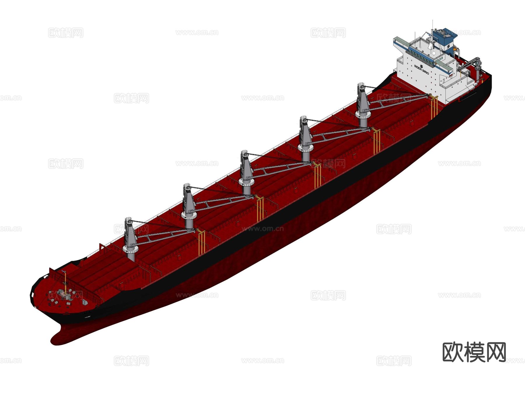 散装货轮 轮船 货船su模型