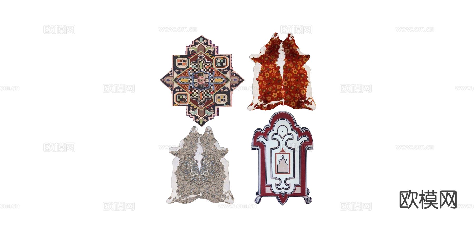 异形地毯 不规则地毯su模型下载（渲染图1）