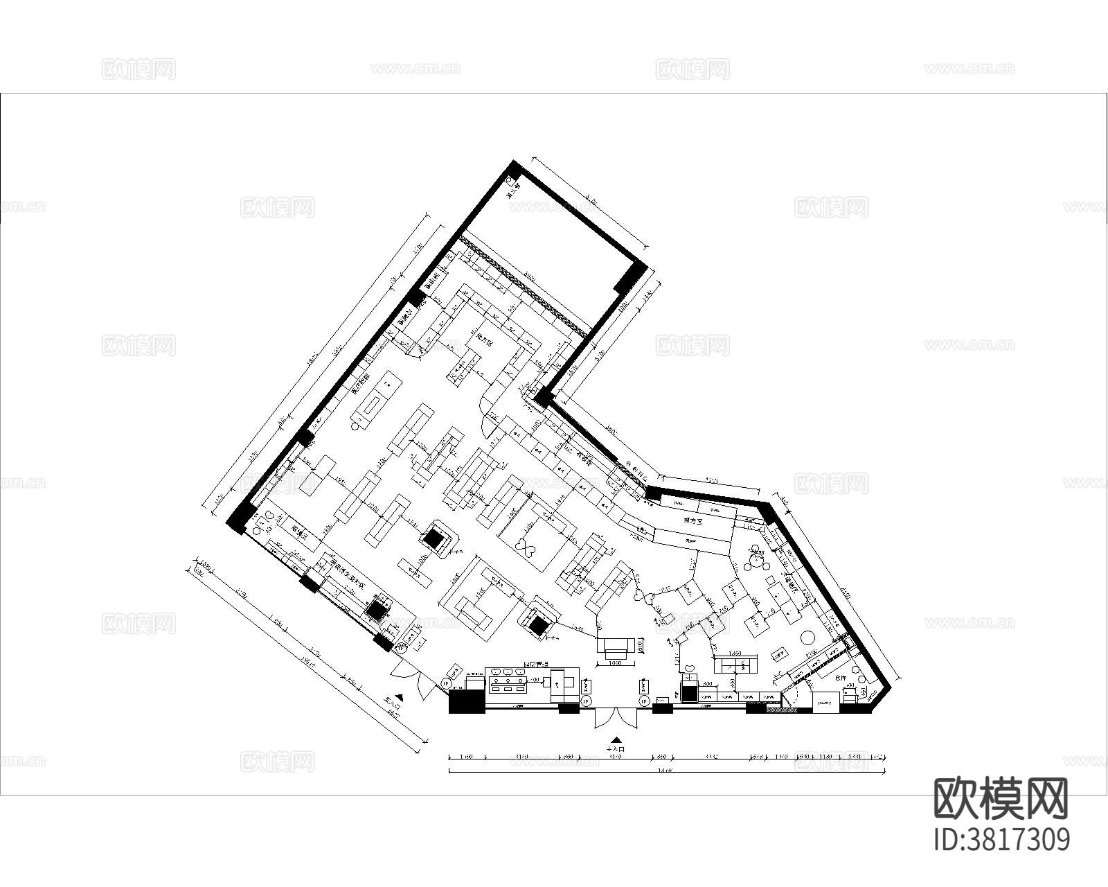 中医馆药店展厅CAD施工图