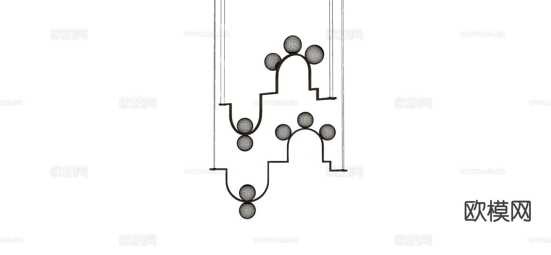 创意吊灯 大厅吊灯su模型